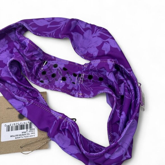 Aloe Women's Purple Floral Reversible 2 Piece Bikini - Top (M), Bottoms (S) NWT - Picture 10 of 10